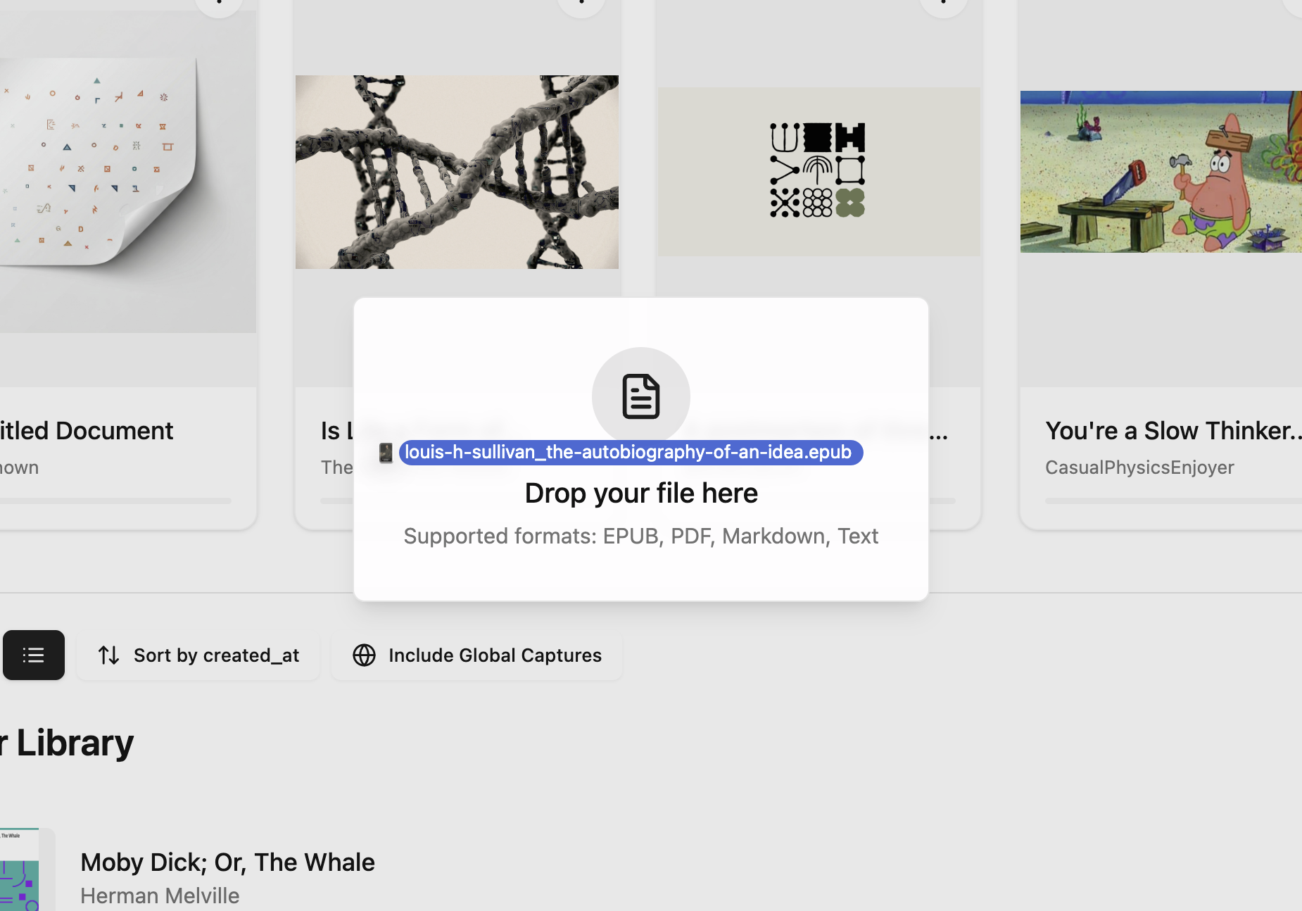 Drag and drop functionality makes importing content effortless
